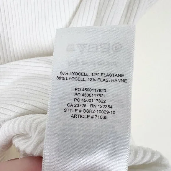 Aritzia Ruffle Strap Knit Firecracker Bodysuit Tank Top Blouse Elevated Basic - Picture 10 of 11